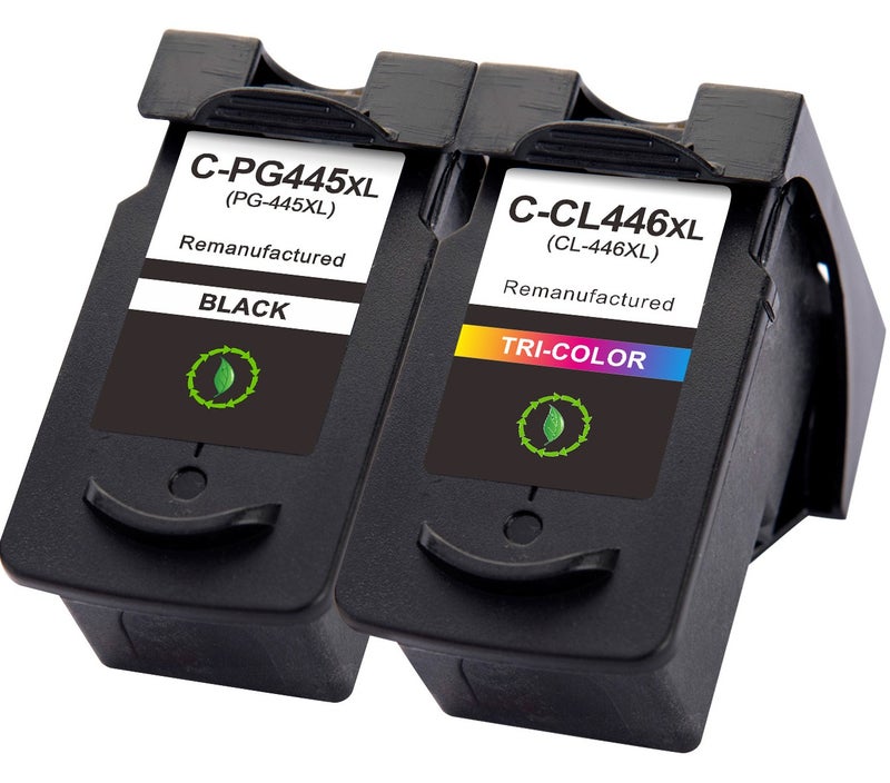 خراطيش الحبر 445 و446 و445XL و446XL متوافقة مع طابعات كانون بيكسما، بما في ذلك خراطيش PG445XL وPG446XL، والمتوافقة مع طرازات IP2840 وMG2440 وMG2540 وMG2940 وMX494 وTS204 وTS304 وTS3140 وTR4540